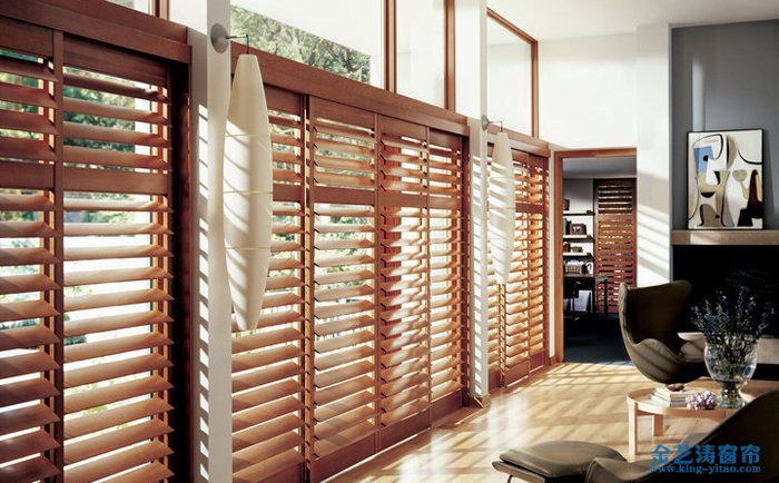 實(shí)木百葉簾窗簾品牌推薦:金藝濤窗簾